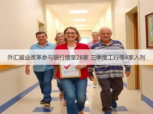 外汇展业改革参与银行增至26家 三季度工行等4家入列(图2) 外汇展业改革参与银行增至26家 三季度工行等4家入列(图2)