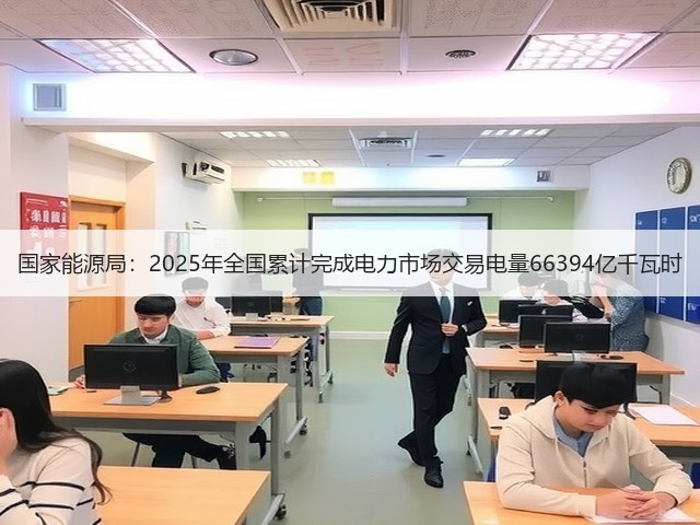 国家能源局：2025年全国累计完成电力市场交易电量66394亿千瓦时(图1)