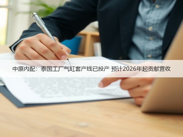 中原内配：泰国工厂气缸套产线已投产 预计2026年起贡献营收(图2)