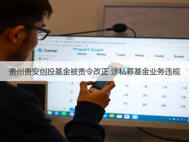 贵州贵安创投基金被责令改正 涉私募基金业务违规(图1)