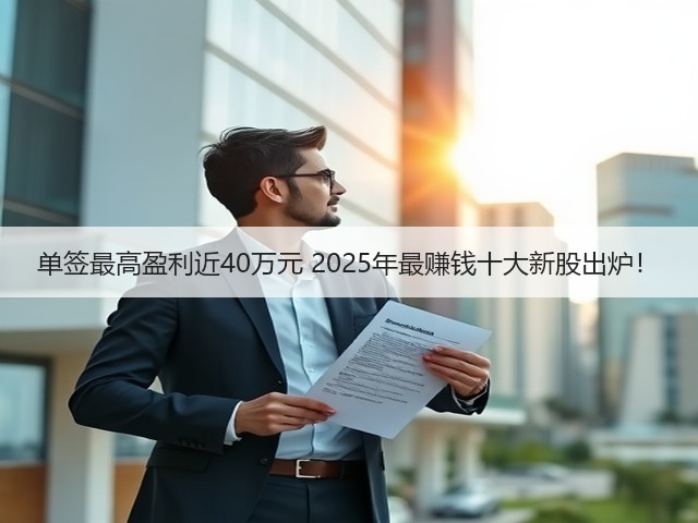 单签最高盈利近40万元 2025年最赚钱十大新股出炉！(图3)