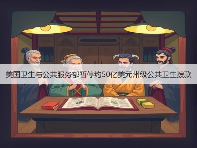 美国卫生与公共服务部暂停约50亿美元州级公共卫生拨款(图1)
