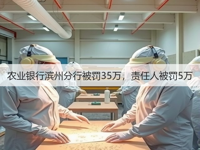 农业银行滨州分行被罚35万，责任人被罚5万(图1)