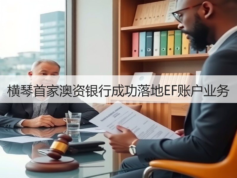 横琴首家澳资银行成功落地EF账户业务