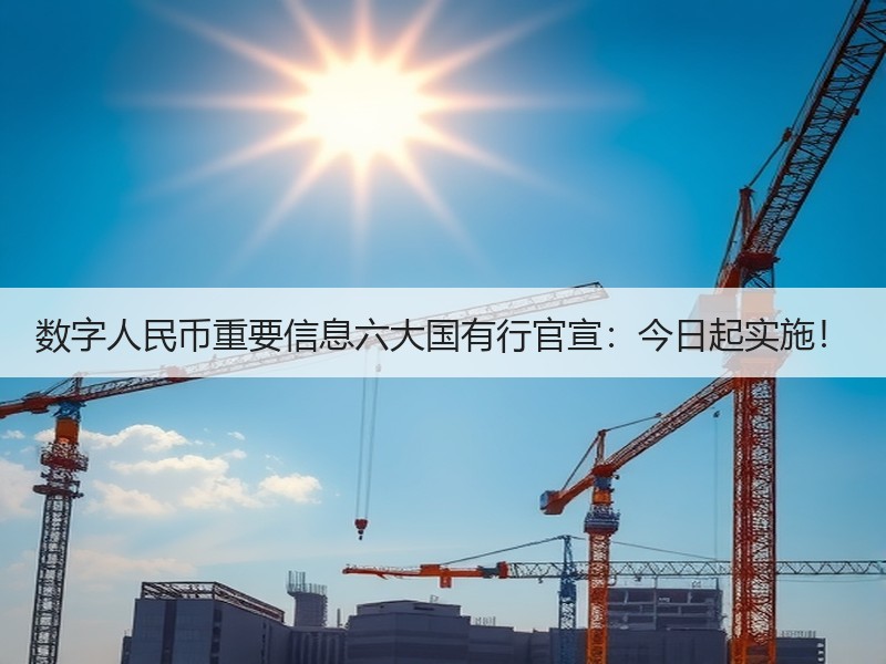 数字人民币重要信息六大国有行官宣：今日起实施！