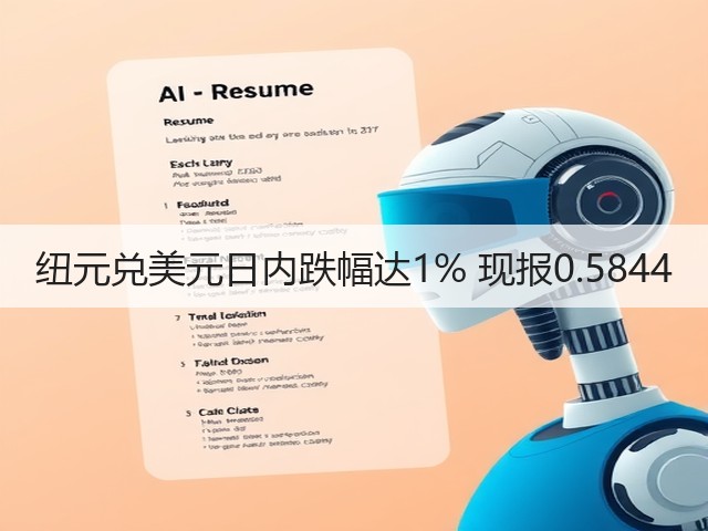 纽元兑美元日内跌幅达1% 现报0.5844(图3)