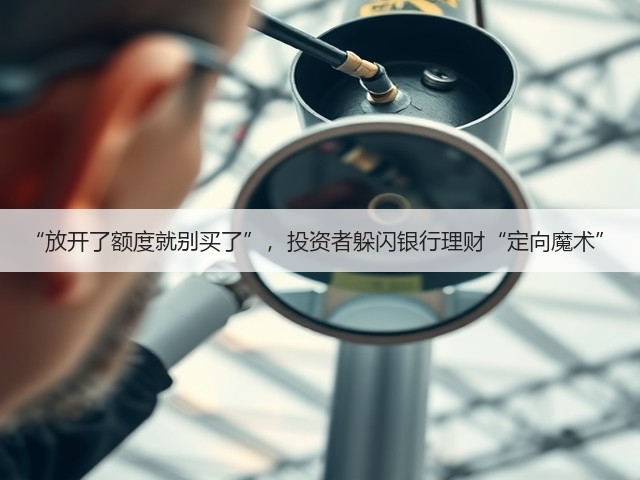 “放开了额度就别买了”,投资者躲闪银行理财“定向魔术”(图1) “放开了额度就别买了”,投资者躲闪银行理财“定向魔术”(图1)