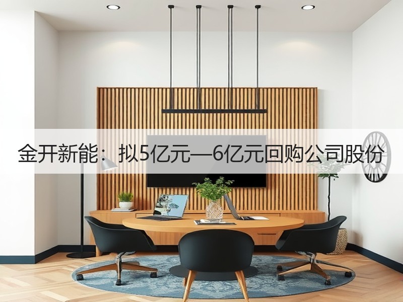 金开新能：拟5亿元—6亿元回购公司股份