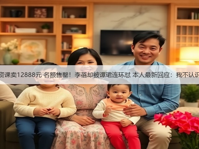 投资课卖12888元 名额售罄！李蓓却被谭珺连环怼 本人最新回应：我不认识她(图1)