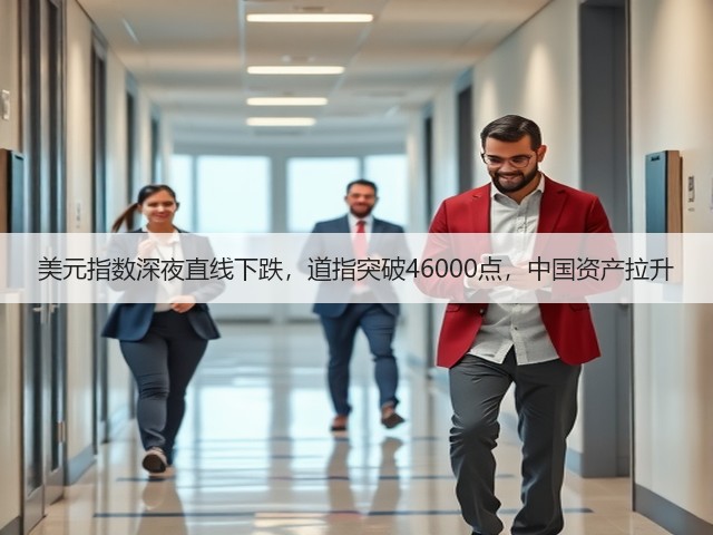 美元指数深夜直线下跌，道指突破46000点，中国资产拉升(图3)