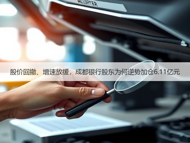 股价回撤、增速放缓,成都银行股东为何逆势加仓6.11亿元(图1) 股价回撤、增速放缓,成都银行股东为何逆势加仓6.11亿元(图1)