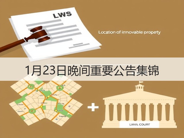 1月23日晚间重要公告集锦(图2)