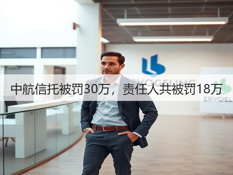 中航信托被罚30万，责任人共被罚18万