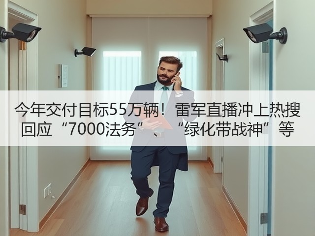 今年交付目标55万辆!雷军直播冲上热搜 回应“7000法务”、“绿化带战神”等(图3) 今年交付目标55万辆!雷军直播冲上热搜 回应“7000法务”、“绿化带战神”等(图3)