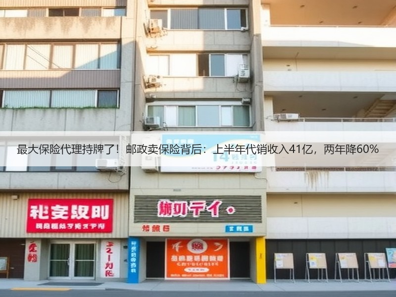最大保险代理持牌了！邮政卖保险背后：上半年代销收入41亿，两年降60%
