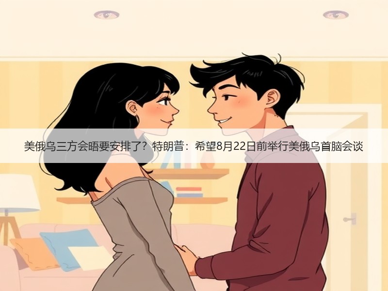美俄乌三方会晤要安排了？特朗普：希望8月22日前举行美俄乌首脑会谈