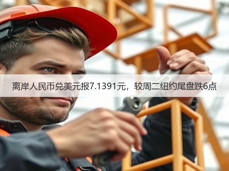 离岸人民币兑美元报7.1391元，较周二纽约尾盘跌6点