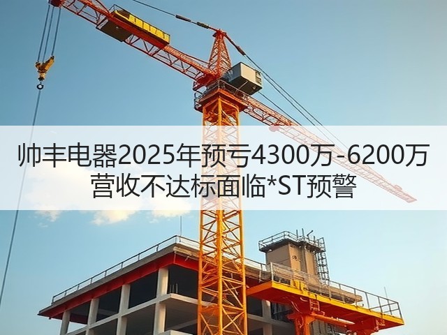 帅丰电器2025年预亏4300万-6200万 营收不达标面临*ST预警(图1)