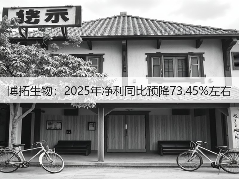 博拓生物：2025年净利同比预降73.45%左右