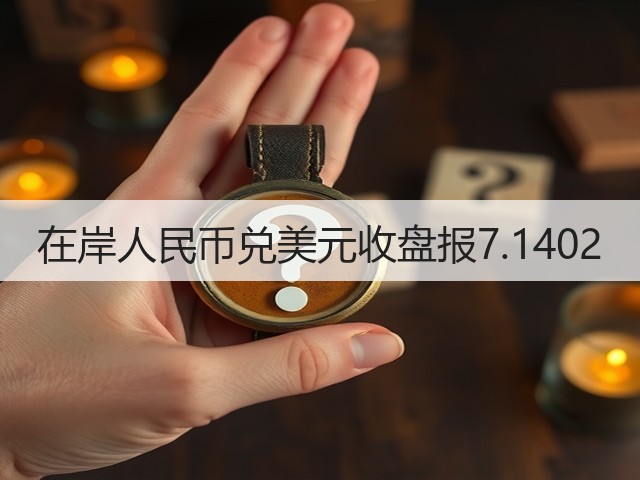 在岸人民币兑美元收盘报7.1402(图1)