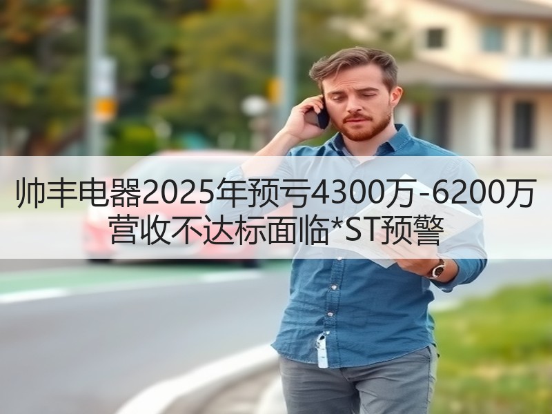 帅丰电器2025年预亏4300万-6200万 营收不达标面临*ST预警