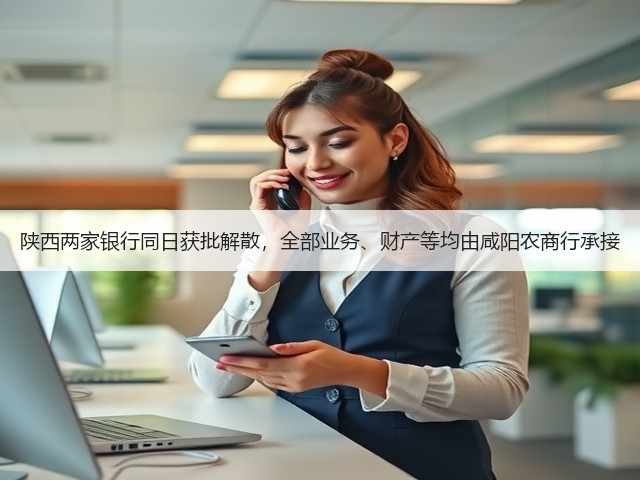 陕西两家银行同日获批解散,全部业务、财产等均由咸阳农商行承接(图1) 陕西两家银行同日获批解散,全部业务、财产等均由咸阳农商行承接(图1)