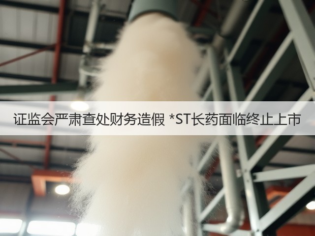 证监会严肃查处财务造假 *ST长药面临终止上市(图3)