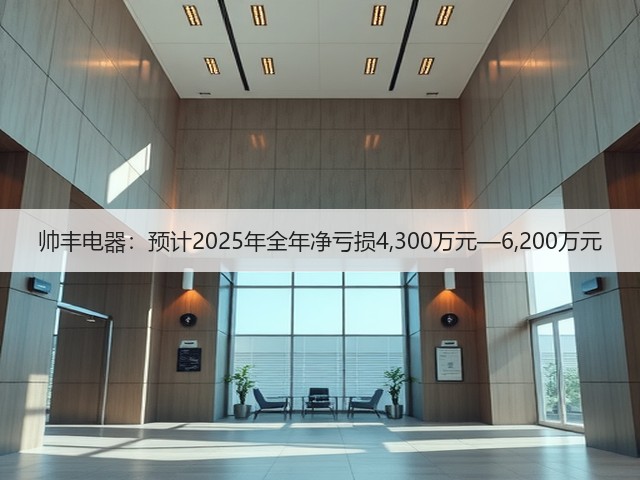 帅丰电器：预计2025年全年净亏损4,300万元—6,200万元(图1)