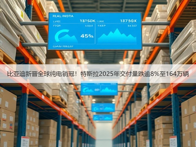 比亚迪新晋全球纯电销冠!特斯拉2025年交付量跌逾8%至164万辆(图2) 比亚迪新晋全球纯电销冠!特斯拉2025年交付量跌逾8%至164万辆(图2)