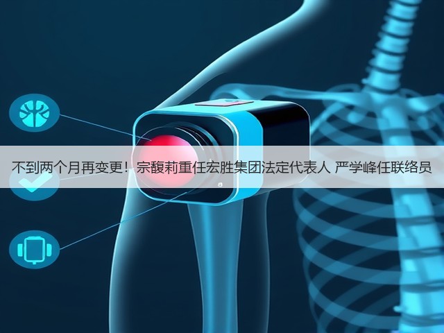 不到两个月再变更！宗馥莉重任宏胜集团法定代表人 严学峰任联络员(图1)