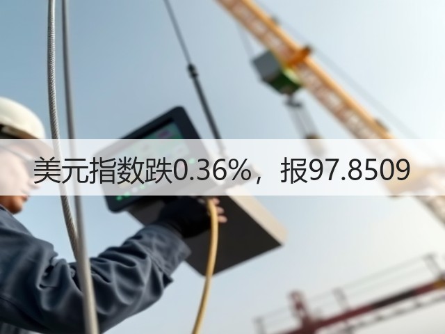 美元指数跌0.36%，报97.8509(图3)