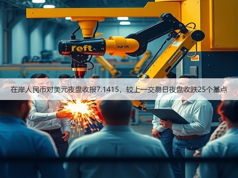 在岸人民币对美元夜盘收报7.1415，较上一交易日夜盘收跌25个基点