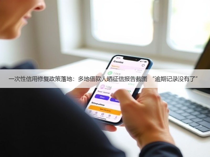 一次性信用修复政策落地：多地借款人晒征信报告截图 “逾期记录没有了”