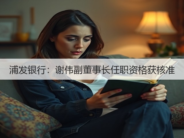 浦发银行：谢伟副董事长任职资格获核准(图1)