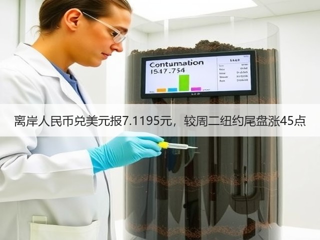 离岸人民币兑美元报7.1195元，较周二纽约尾盘涨45点(图3)