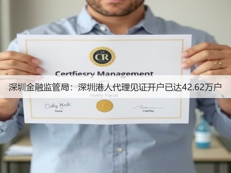 深圳金融监管局：深圳港人代理见证开户已达42.62万户
