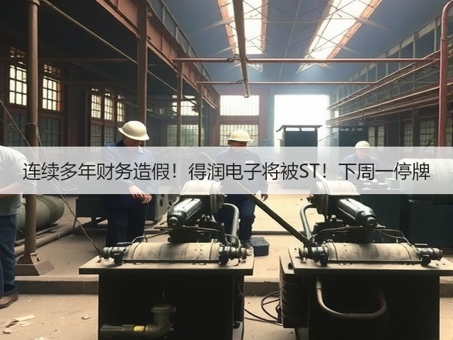连续多年财务造假!得润电子将被ST!下周一停牌(图1) 连续多年财务造假!得润电子将被ST!下周一停牌(图1)