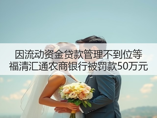 因流动资金贷款管理不到位等 福清汇通农商银行被罚款50万元(图2) 因流动资金贷款管理不到位等 福清汇通农商银行被罚款50万元(图2)