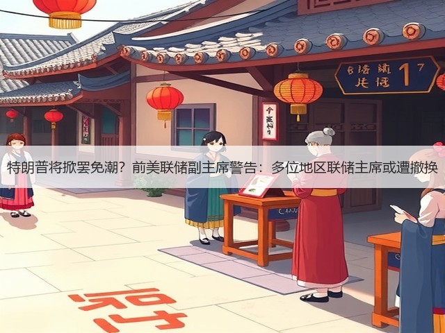 特朗普将掀罢免潮？前美联储副主席警告：多位地区联储主席或遭撤换(图1)