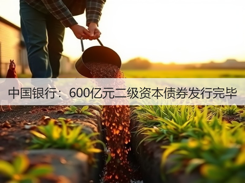中国银行：600亿元二级资本债券发行完毕