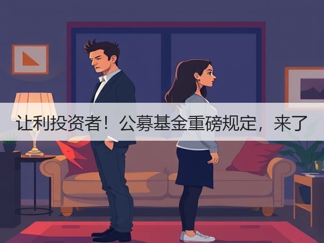 让利投资者!公募基金重磅规定,来了(图1) 让利投资者!公募基金重磅规定,来了(图1)