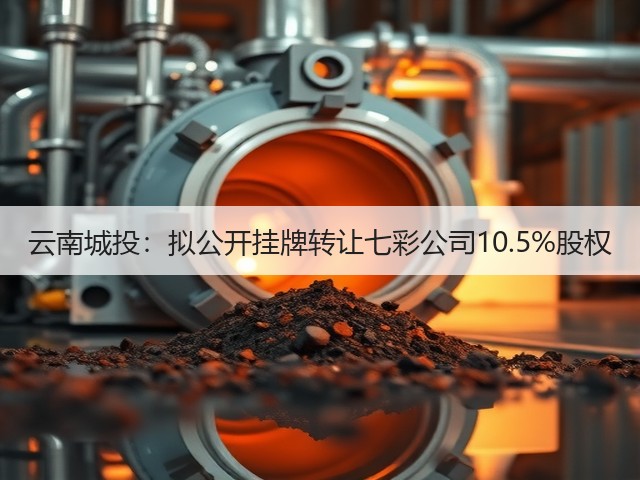 云南城投：拟公开挂牌转让七彩公司10.5%股权(图3)