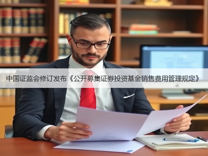 中国证监会修订发布《公开募集证券投资基金销售费用管理规定》