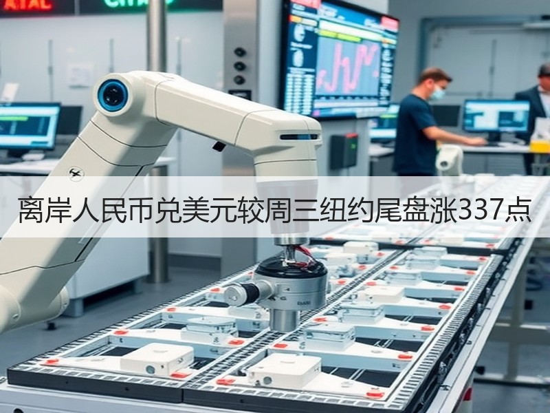 离岸人民币兑美元较周三纽约尾盘涨337点