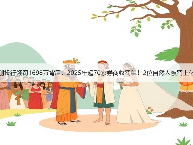 一创投行领罚1698万背后：2025年超70家券商收罚单！2位自然人被罚上亿元(图1)
