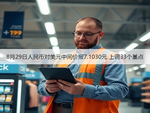 8月29日人民币对美元中间价报7.1030元 上调33个基点(图2)