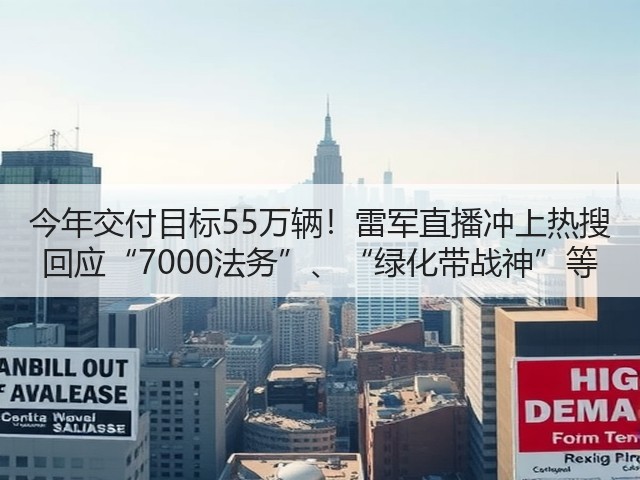今年交付目标55万辆！雷军直播冲上热搜 回应“7000法务”、“绿化带战神”等(图2)