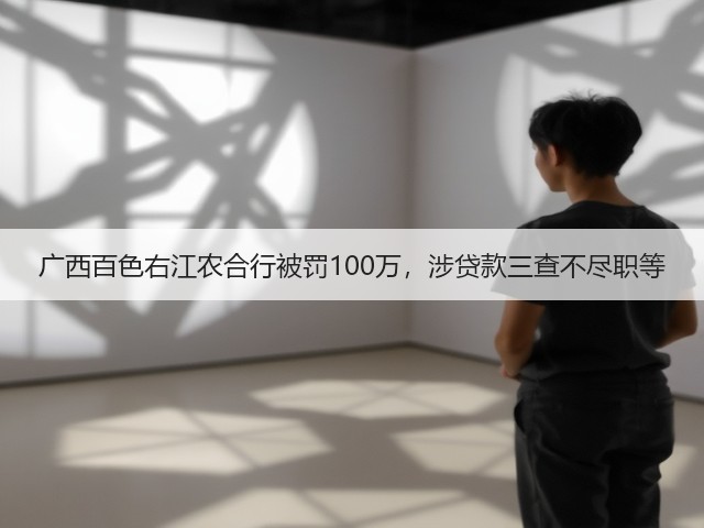 广西百色右江农合行被罚100万，涉贷款三查不尽职等(图3)