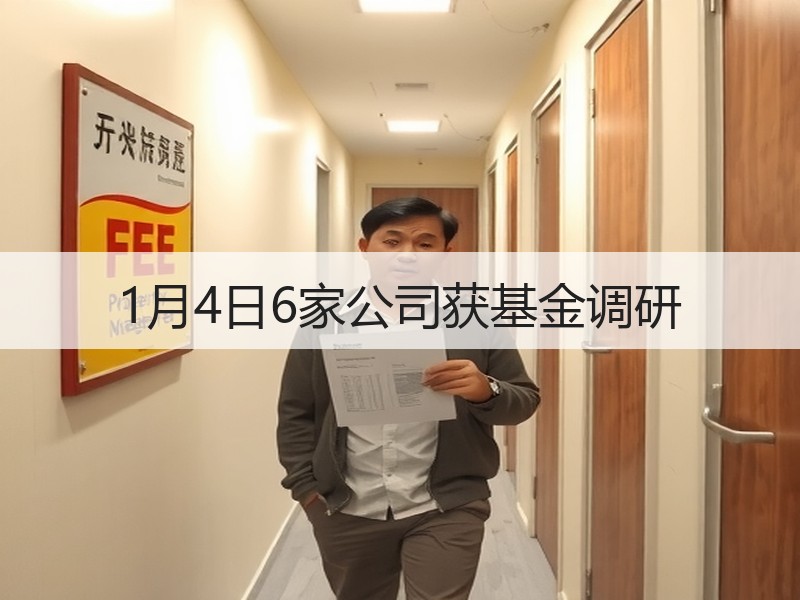 1月4日6家公司获基金调研