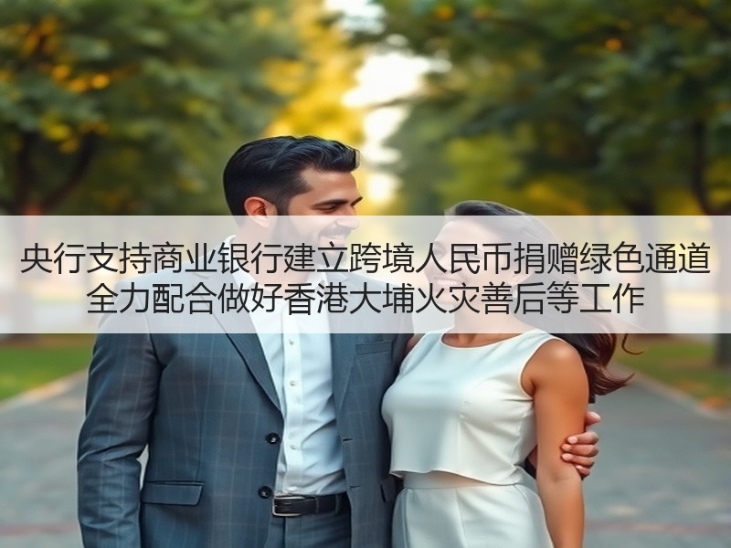 央行支持商业银行建立跨境人民币捐赠绿色通道 全力配合做好香港大埔火灾善后等工作